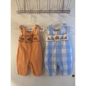 2 Lil Cactus Holiday outfits Thanksgivings‎ Fall Pumpkins Lot 3-6